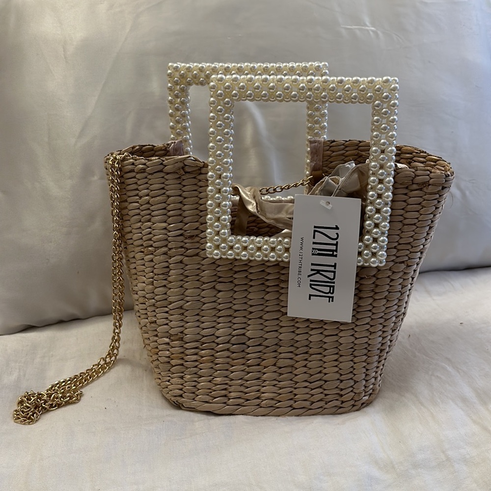12th Tribe Maisie Pearl Straw Bag